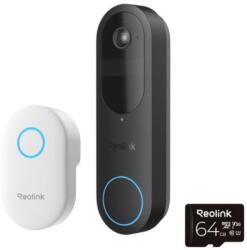 Rovision Sonerie video wireless Reolink 4MP cu Chime si card 64GB, WiFi dual band (D340B+CHIME+64GB)
