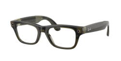 Ray-Ban Meta Blayzer Optics Universal Fit - Shiny Transparent Dark Olive - Demo Lens (Large) (RW7001 8530 54) - pcone