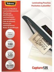 Fellowes Meleglamináló fólia, 125 mikron, 75x105 mm, fényes, 100 db, FELLOWES, (100 db) (5306901) (5306901)