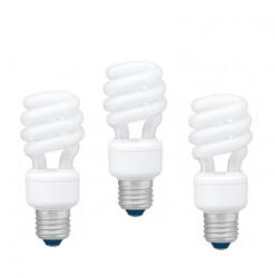 Panasonic Bec economic Panasonic EFD22E27HD3E-3, soclu E27, putere 22W, forma spirala, lumina alb calda, alimentare 220 - 240 V, pachet 3 becuri (EFD22E27HD3E-3)