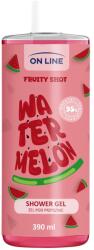 On Line Fruity Shot tusfürdő, görögdinnye ízű, 390 ml, menta kivonattal és pantenollal (159413)