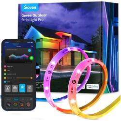 Govee Professzionális Govee Phantasy H70A1 RGBICWW intelligens kültéri LED szalag, Wi-Fi, Bluetooth, 36 W, 200 lumen/m, zeneszinkronizálás, IP65, 10 m
