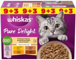 Whiskas Pure Delight teljes értékű nedves eledel felnőtt macskáknak 12 x 85 g (1, 02 kg) 9+3 grátisz