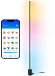 WiZ Connected WiZ Smart RGBIC LED álló lámpa, Bluetooth, Wi-Fi, Matter kompatibilis, zene szinkronizálás, 9.7W, fehér és színes fény, 135.5 cm, alumínium, fekete