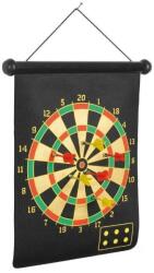 Flippy darts játékkészlet, két darts a játékhoz, 6 darts mellékelve, mágneses, méretek 37 x 40 cm, klasszikus dizájn, többszínű (125769)