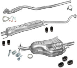 Edex Komplett kipufogó rendszer - OPEL Astra G (1.6, 1998-2005) (SET-ED-17594-17292-17291-17537)