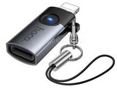 hoco. UA46A adapter lightning - Type-C aljzat, OTG, SÖTÉTSZÜRKE (HOCO_UA46A) (HOCO_UA46A)