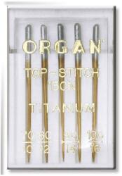  5 ace Organ Top Stitch Titanium pentru quilting, patchworking, broderie cu finete acului intre 70-100 (55616000) - masinidecusut