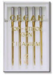 Organ Ace topstich titanium finete 70 - 5 buc Organ Needles TopStitch Titanium (55616070) - masinidecusut