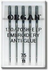 Organ Ace broderie anti-glue finete 75 - 5 buc Organ Needles Embroidery Anti-Glue (55117075) - masinidecusut