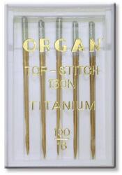 Organ Ace topstich titanium finete 100 - 5 buc Organ Needles TopStitch Titanium (55616100) - masinidecusut