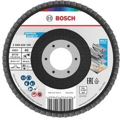 Bosch Disc lamelar pentru slefuit Bosch X451 Drept | 115 mm x 22, 23 mm | Granulatie: 40 | 15 buc (2608626171)