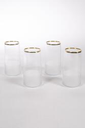  Hermia Glass Set (4 Pieces) Gold Transparent Nsh 520
