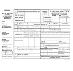 Formulare tipizate Foaie parcurs persoane, format A4, 100 coli/carnet (NL-011224) - forit