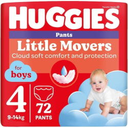 Huggies Scutece chilotel Huggies Little Movers 4, Boy, 9-14 kg, 72 buc - pcone