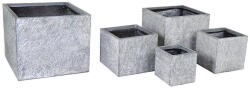  Alberta Cube Kompozit Növénytartó Szürke 23x23x23-55x55x46cm S5 (MC-119752)