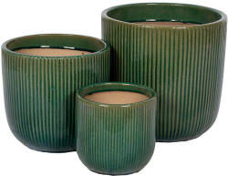  Maxton Classic Kerámia Növénytartó Szett Mohazöld 22, 7x21-37, 3x36cm S3 (HC-520010)