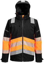  PW3 Hi-Vis Class 1 Extreme lélegző esőkabát PW_PW368OBRM Narancs/Fekete - M méret