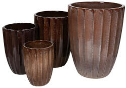  Harlow Vase Kerámia Váza Szett Rusztikus Barrna 30x39-55x71cm S4 (YC-608220)