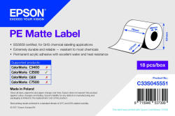 Epson fehér matt inkjet 76mm x 127mm 220 címke/tekercs (C33S045551) - pepita