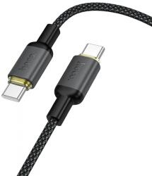 hoco. Cablu Date si Incarcare USB-C - USB-C HOCO X128 Benefit, 60W, 1m, Negru