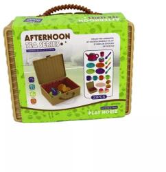 Man Yuk Toys Set de ceai de jucărie în coș de picnic - 23 piese (KL262B) Bucatarie copii