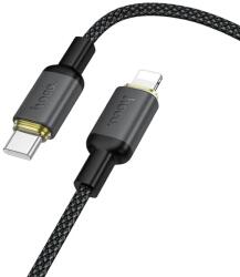 hoco. Cablu Date si Incarcare USB-C - Lightning HOCO X128 Benefit, 30W, 1m, Negru - evomag