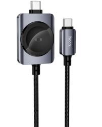 hoco. Cablu Incarcare USB-C - USB-C HOCO CW66 2in1, 100W, 1.2m, Negru - evomag