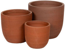  Peyton Vase Kerámia Növénytartó Szett Terrakotta 22x21-34x32cm S3 (HC-526200)