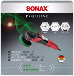 SONAX SchaumPad medium Polírozó szivacs zöld közepes keménységű 150mm (rotációs)