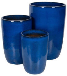  Tatum Vase Giant Kerámia Növénytartó Szett Acélkék 42x63-65x100cm S3 (YC-603110)