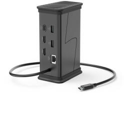 Hama USB-C 3.1 9 az 1-ben dokkolóállomás (HDMI, LAN, USB-A, USB-C, PD, JACK) (200150) (200150) - pepita