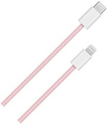 BlackBird adatkábel usb-c to lightning 1m, rózsaszín (szőtt anyag) BH1589 (BH1589)