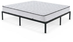 AKORD Fém Ágy Rugós Matraccal 160x200 cm Fekete Összecsukható (ZWLMM000000200CMBI0160US)