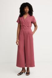 Weekend Max Mara átlapolós női lenvászon OBLATO - burgundia 34