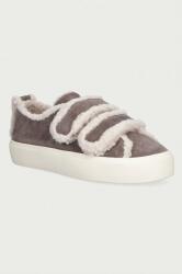 Inuikii Shearling Low Velcro sportcipő női velúr - szürke Női 36