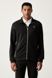 U. S. Polo Assn U. S. Polo Assn. cipzáras melegítőfelső férfi pamuttal LUXE DHM ZIP THROUGH FUNNEL - fekete XXL