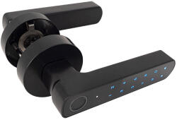  SecuKey D100-BT-bk Önálló All-In-One irodaajtó zár - kódos és ujjnyomat olvasós kilincs, bluetooth alkalmazással -fekete (D100-BT-bk)