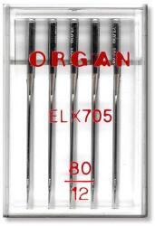 Organ Ace surfilat finete 80 - 5 buc Organ Needles Overlock ELx705 (55486080) - cusutsibrodat