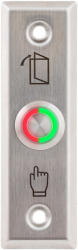  SILIN PBK-811A(LED)-rdgn Mikrokapcsolós nyomógomb 92x30 INOX pajzzsal (PBK-811A-LED-rdgn)