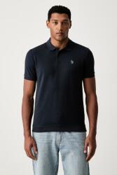 U. S. Polo Assn U. S. Polo Assn. férfi póló pamuttal RAISED HORIZONTAL OTTERMAN JERSEY - sötétkék M