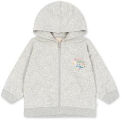 Konges Sløjd cipzáras melegítőfelső kapucnival gyerek pamuttal LOU SEQUIN SWEAT ZIP HOOD GOTS - szürke 110