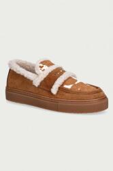 Inuikii női bőr mokaszin Shearling Print - barna Női 40