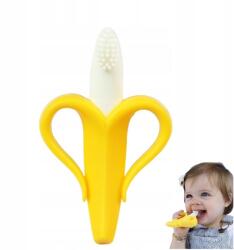  Baby Banana szilikon rágóka fogkefe fogszabályozási beszédterápia képző játék (gryzak banan)