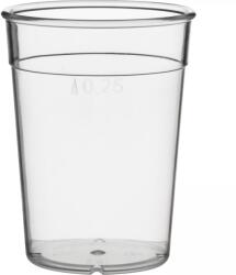 Gastro Pahar din plastic Gastro 0, 33 l, transparent, plastic SAN, cu marcaj 0, 25 l Pahar
