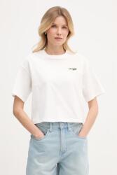 Lacoste női pamut crop top - fehér 40