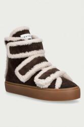 Inuikii Shearling Velcro High sportcipő női velúr - barna Női 39