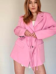 ME GUSTA Oversize Kötött Blézer Conti Rózsaszín Me Gusta