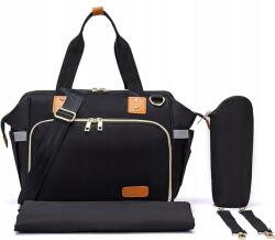  Axcone Babakocsi táska Pelenkázó alátét 3az1ben Vízálló rendszerező Fekete (B0CX1L8V7N)