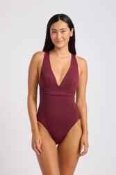 Seafolly egyrészes fürdőruha női Cross Back - burgundia L